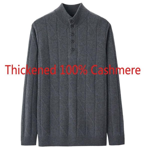 new men button stand collar vertical 100% cashmere sweater thickened pullover computer knitted plus size -3xl 4xl, White;black
new men button stand collar vertical 100% cashmere sweater thickened pullover computer knitted plus size -3xl 4xl, White;black