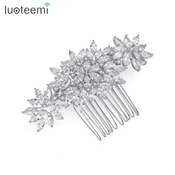 luoteemi gorgeous flower comb hair accessories trendy fashion jewelry clear cubic zircon tiara for brides wedding, Golden;silver
luoteemi gorgeous flower comb hair accessories trendy fashion jewelry clear cubic zircon tiara for brides wedding, Golden;silver