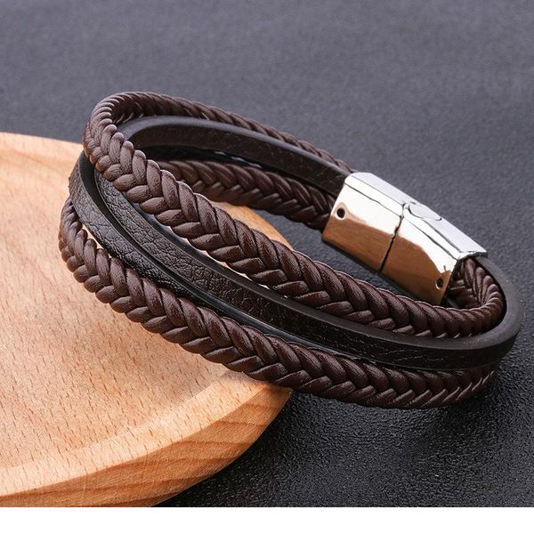 zoshi trendy genuine leather bracelets men summer jewelry stainless steel multilayer braided rope bracelets wrap b jllrao, Golden;silver
zoshi trendy genuine leather bracelets men summer jewelry stainless steel multilayer braided rope bracelets wrap b jllrao, Golden;silver