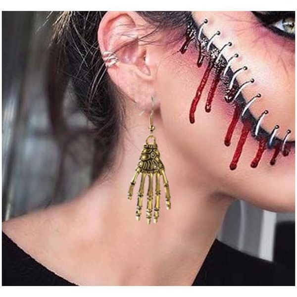 fashion halloween festival skull hand earring for women and children vintage skull sqcwrv dh_seller2010, Golden
fashion halloween festival skull hand earring for women and children vintage skull sqcwrv dh_seller2010, Golden