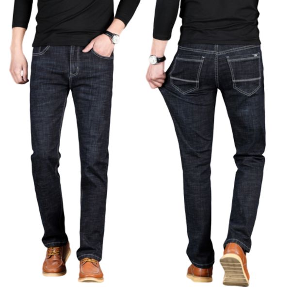 large size jeans men's high waist loose long plus fertilizer to increase stretch business casual fat thin, Blue
large size jeans men's high waist loose long plus fertilizer to increase stretch business casual fat thin, Blue