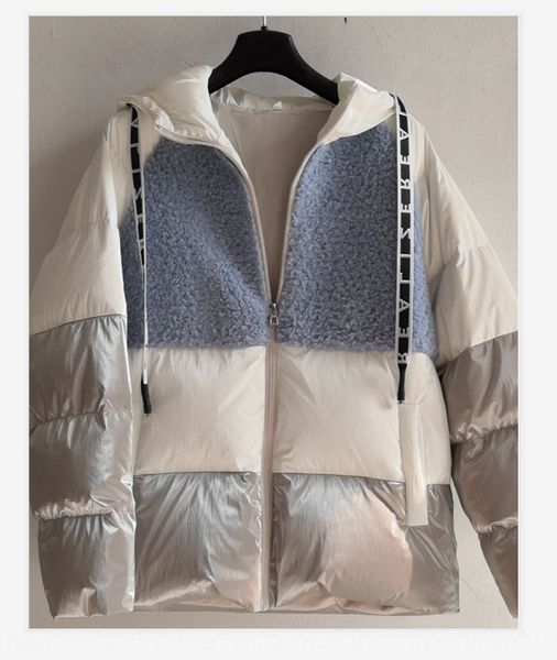 bright hooded contrast a960 bright hooded contrast coat coat a960 dt2db, White;black