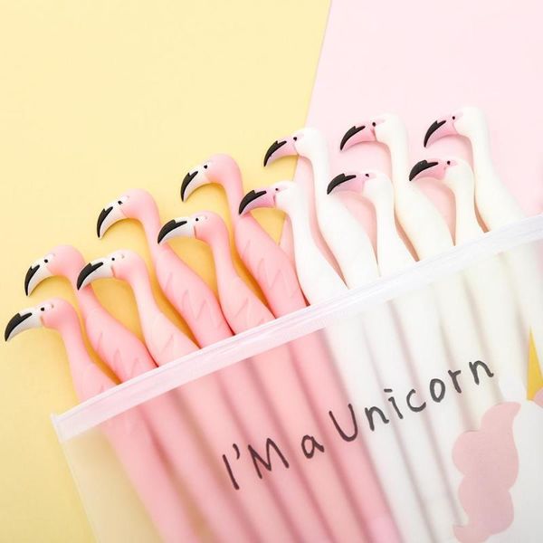 12pcs/pack cartoon cute kawaii flamingo gel pens blue ink novelty cool fancy fun stationery store pencil case bag wholesale set1
12pcs/pack cartoon cute kawaii flamingo gel pens blue ink novelty cool fancy fun stationery store pencil case bag wholesale set1