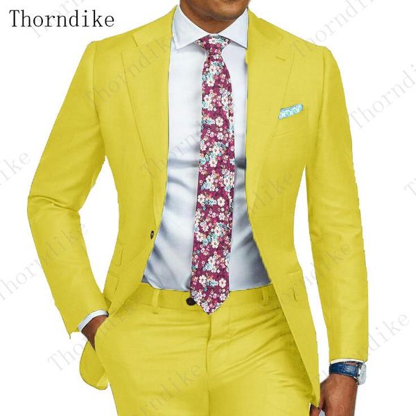 thorndike 2020 new yellow men's suit 2 pieces one button notch lapel flat slim fit casual tuxedos for wedding(blazer+pants, White;black
thorndike 2020 new yellow men's suit 2 pieces one button notch lapel flat slim fit casual tuxedos for wedding(blazer+pants, White;black