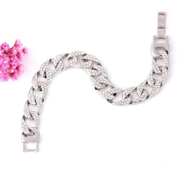 hip hop men simulated diamonds bracelet cuban links chains never fade luxury alloy bracelet1, Golden;silver
hip hop men simulated diamonds bracelet cuban links chains never fade luxury alloy bracelet1, Golden;silver