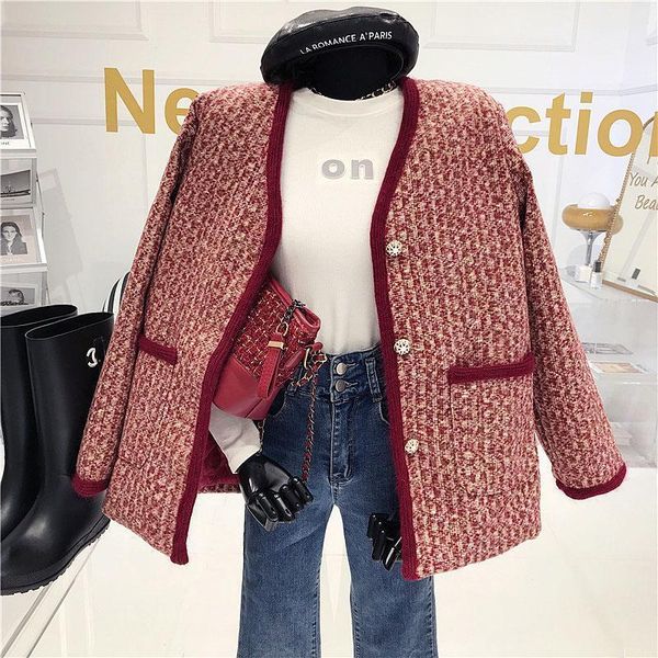 retro temperament tweed cardigan coat woman autumn/winter 2020 new long sleeve cotton clip short coat1, White;black
retro temperament tweed cardigan coat woman autumn/winter 2020 new long sleeve cotton clip short coat1, White;black
