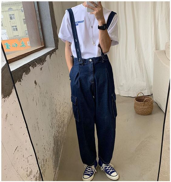 men's jeans 2021 overalls jumpsuits loose-pockets trendy denim casual fashion for youth bib, Blue
men's jeans 2021 overalls jumpsuits loose-pockets trendy denim casual fashion for youth bib, Blue
