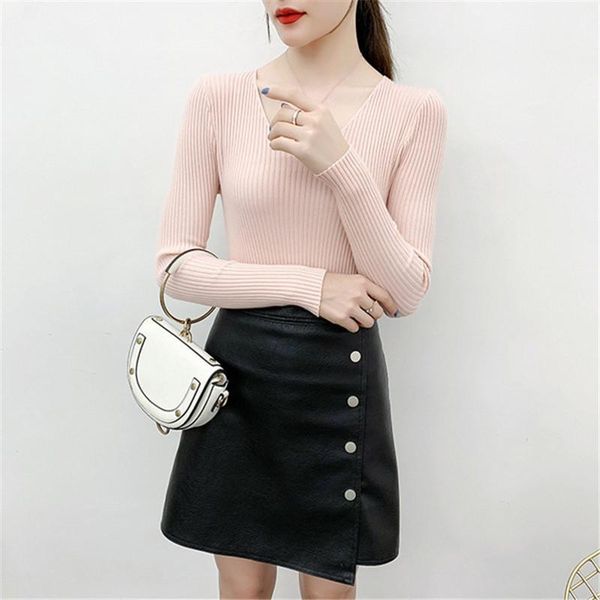 2020 autumn and winter new long-sleeved solid color trendy fashion all-match v-neck drawstring sweater women's clothing a2231, White;black
2020 autumn and winter new long-sleeved solid color trendy fashion all-match v-neck drawstring sweater women's clothing a2231, White;black