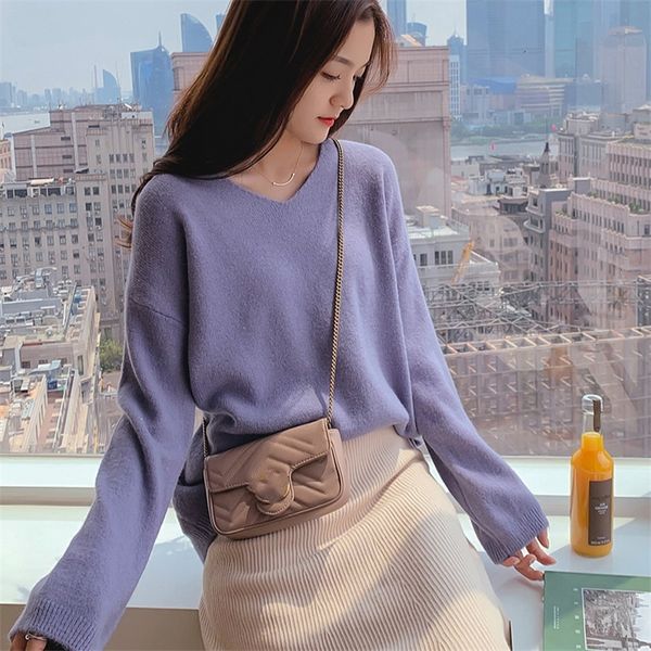 autumn winter women sweaters knitting shirt v-neck long sleeve pullover loose elastic casual knitted sweaters jumper 201221, White;black
autumn winter women sweaters knitting shirt v-neck long sleeve pullover loose elastic casual knitted sweaters jumper 201221, White;black