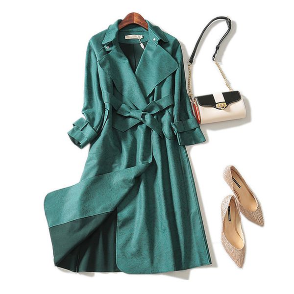 2021 new high-end trench women new spring autumn clothes large size long outerwear female windbreaker basic coat with belt 110 8rph, Black;brown
2021 new high-end trench women new spring autumn clothes large size long outerwear female windbreaker basic coat with belt 110 8rph, Black;brown