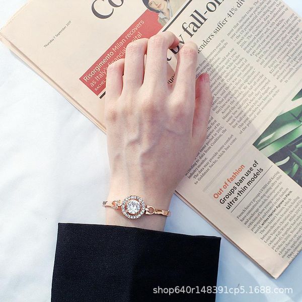 tshou361 super flash large zircon bracelet women's temperament simple rose gold color bracelet alloy, Black
tshou361 super flash large zircon bracelet women's temperament simple rose gold color bracelet alloy, Black