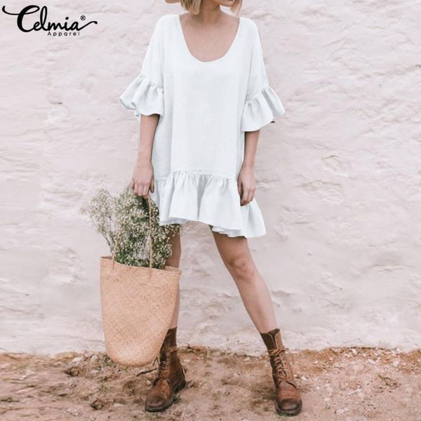 celmia summer bohemian dress 2019 women casual tunic shirt dress loose long ruffle mini vestidos robe mujer plus size1, Black;gray
celmia summer bohemian dress 2019 women casual tunic shirt dress loose long ruffle mini vestidos robe mujer plus size1, Black;gray