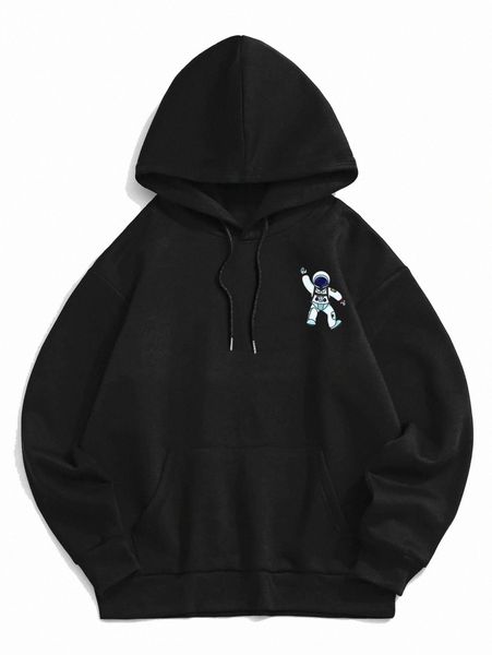 romwe guys spaceman graphic pocket drawstring hoodie w2du#, Black
romwe guys spaceman graphic pocket drawstring hoodie w2du#, Black