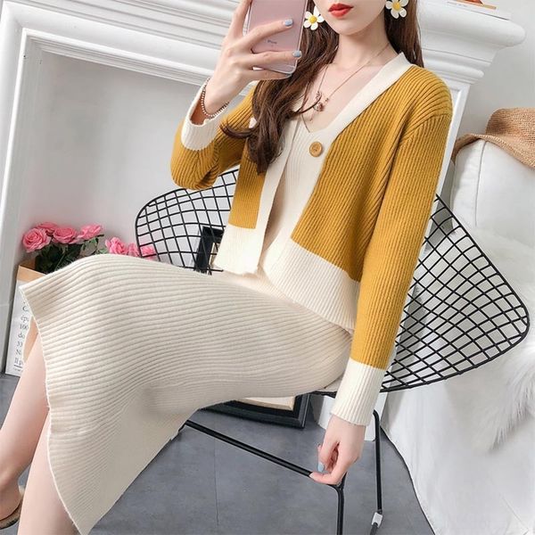 aefwk autumn and winter 2020 new wool set zxgv9 suit coat women knitted cardigan suspender two piece dress sling dress women fashion, Gray
aefwk autumn and winter 2020 new wool set zxgv9 suit coat women knitted cardigan suspender two piece dress sling dress women fashion, Gray