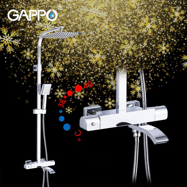 gappo brass thermostatic shower system rainfall cold water shower faucets bathroom safety warm bath shower mixer g2407-40 1011
gappo brass thermostatic shower system rainfall cold water shower faucets bathroom safety warm bath shower mixer g2407-40 1011