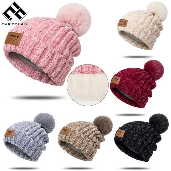 beanie/skull caps evrfelan winter knitted hat for women pompoms hats thick cotton beanies linner women's gorras, Blue;gray
beanie/skull caps evrfelan winter knitted hat for women pompoms hats thick cotton beanies linner women's gorras, Blue;gray