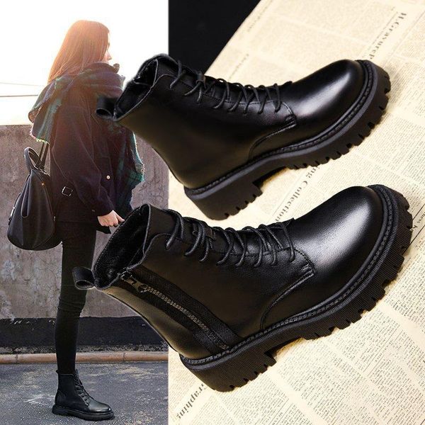 boots black genuine leather motorcycle women wedge shoes fashion round toe lace-up ladies
boots black genuine leather motorcycle women wedge shoes fashion round toe lace-up ladies