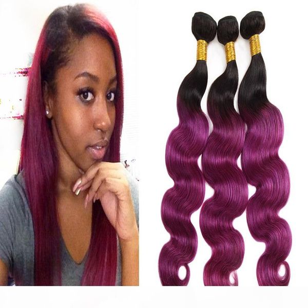 human hair weave ombre color t1b purple body wave hair 10-30inch brazilian virgin hair wefts 3pcs lots ing, Black
human hair weave ombre color t1b purple body wave hair 10-30inch brazilian virgin hair wefts 3pcs lots ing, Black