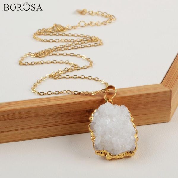 1pcs natural agates white solar quartz pendant necklace in gold 18inch gold druzy quartz necklace jewelry gifts for women cl2551, Silver
1pcs natural agates white solar quartz pendant necklace in gold 18inch gold druzy quartz necklace jewelry gifts for women cl2551, Silver