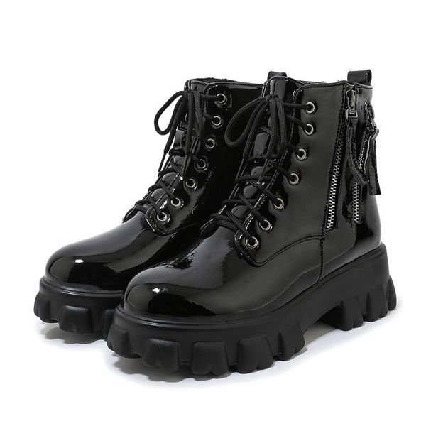 boots fashion double zipper style pu leather short for women flat thick sole black fall winter casual 2021
boots fashion double zipper style pu leather short for women flat thick sole black fall winter casual 2021