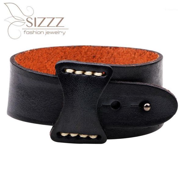 2020 creative new punk wide leather vintage wrinkled leather personality bracelet&bangles for women/men1, Golden;silver
2020 creative new punk wide leather vintage wrinkled leather personality bracelet&bangles for women/men1, Golden;silver
