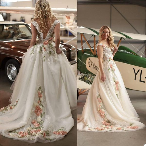 hand made flower a line wedding dresses v neck sleeveless beach appliqued lace wedding gowns custom made boho plus size bridal gowns, White
hand made flower a line wedding dresses v neck sleeveless beach appliqued lace wedding gowns custom made boho plus size bridal gowns, White