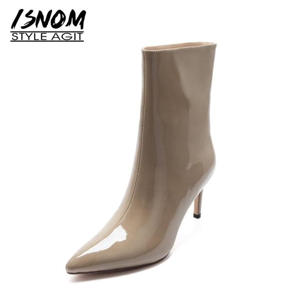 boots isnom women genuine leather ankle arrival women's stilettos pointed toe slip on short autumn winter 2021, Black
boots isnom women genuine leather ankle arrival women's stilettos pointed toe slip on short autumn winter 2021, Black