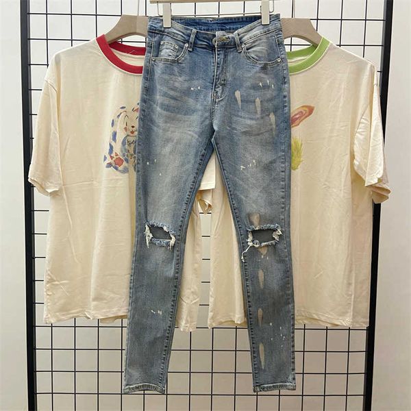 men's ins men's jeans biker high street fashion slim fit jeans trendy casual pants, Blue
men's ins men's jeans biker high street fashion slim fit jeans trendy casual pants, Blue