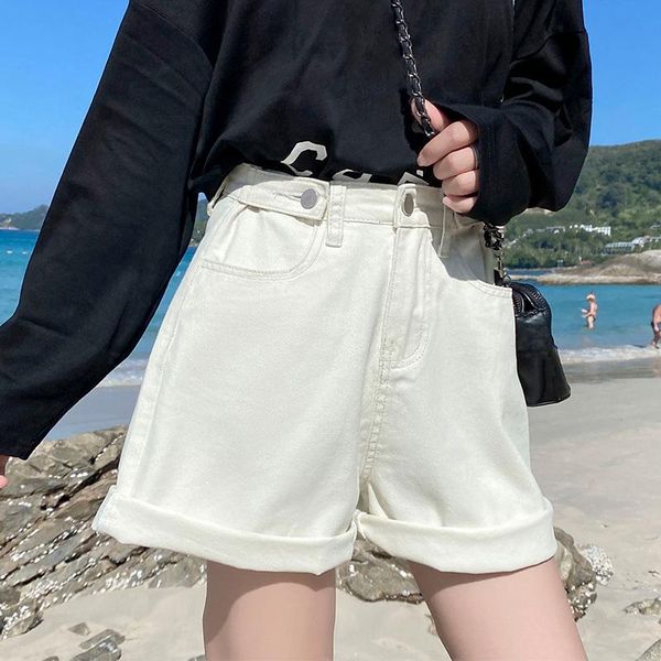 women's shorts women denim classic high waist wide leg female casual summer ladies jeans hsj88, White;black
women's shorts women denim classic high waist wide leg female casual summer ladies jeans hsj88, White;black