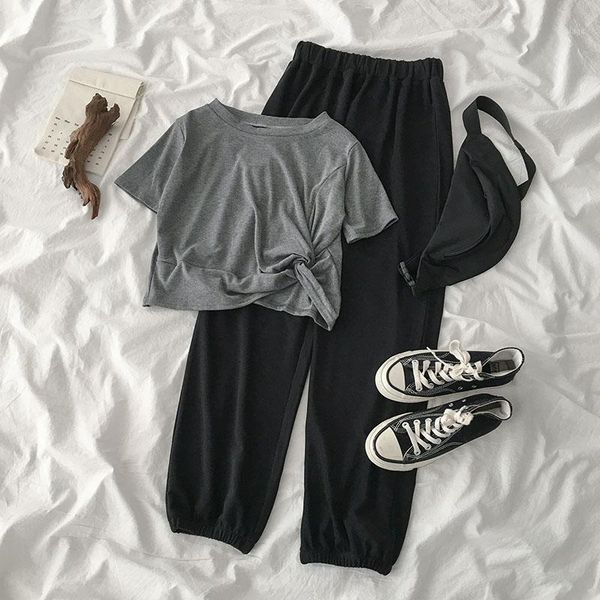 casual long pant set women short sleeve t-shirt + elastic high waist harem pant trouser matching set1, White
casual long pant set women short sleeve t-shirt + elastic high waist harem pant trouser matching set1, White