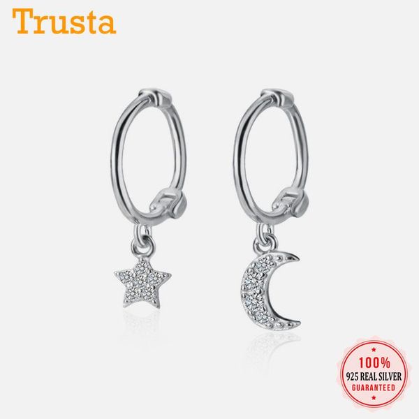 trustdavis authentic 925 sterling silver fashion star moon charm hoop earrings for women wedding party silver 925 jewelry ds1771, Golden;silver
trustdavis authentic 925 sterling silver fashion star moon charm hoop earrings for women wedding party silver 925 jewelry ds1771, Golden;silver