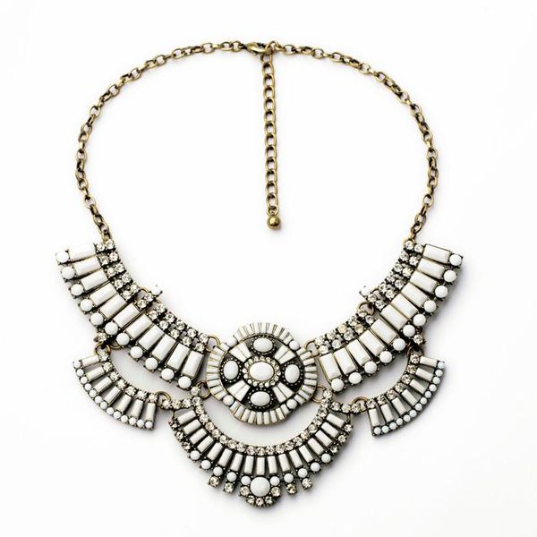 gentler environmental women necklaces elegant luxury white vintage glass crystal short design necklace, Silver
gentler environmental women necklaces elegant luxury white vintage glass crystal short design necklace, Silver