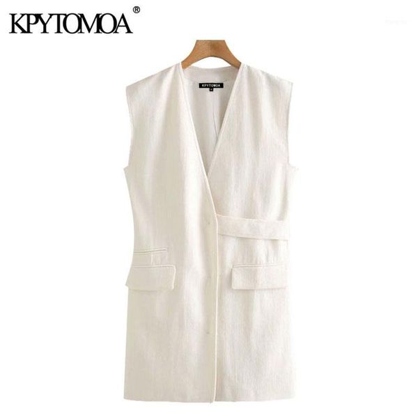 kpytomoa women 2020 chic fashion with belt loose linen waistcoat vintage v neck sleeveless female vest outerwear chic 1, Black;white
kpytomoa women 2020 chic fashion with belt loose linen waistcoat vintage v neck sleeveless female vest outerwear chic 1, Black;white