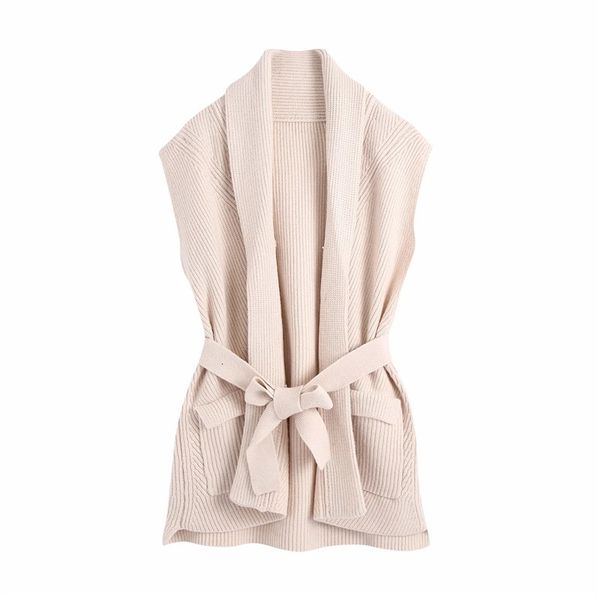 2021 new fashion with belt knitted sweater women vintage patch pockets sleeveless vest casual ladies elegant waistcoat ju0v, White;black
2021 new fashion with belt knitted sweater women vintage patch pockets sleeveless vest casual ladies elegant waistcoat ju0v, White;black