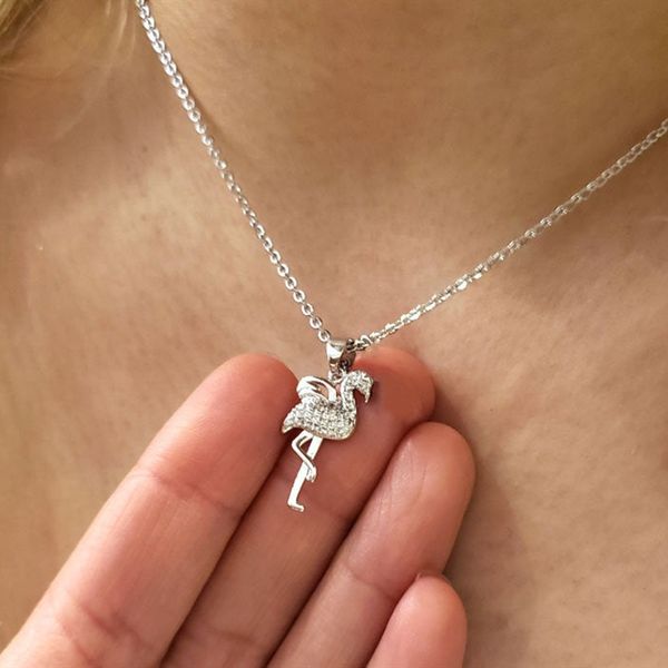 pendant necklaces elegant flamingo necklace wild animal jewelry stainless steel chain crystal bird women friends gifts, Silver
pendant necklaces elegant flamingo necklace wild animal jewelry stainless steel chain crystal bird women friends gifts, Silver