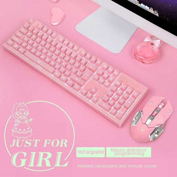 616 rechargeable wireless keyboard and mouse set pink manipulator wireless keyboard set
616 rechargeable wireless keyboard and mouse set pink manipulator wireless keyboard set
