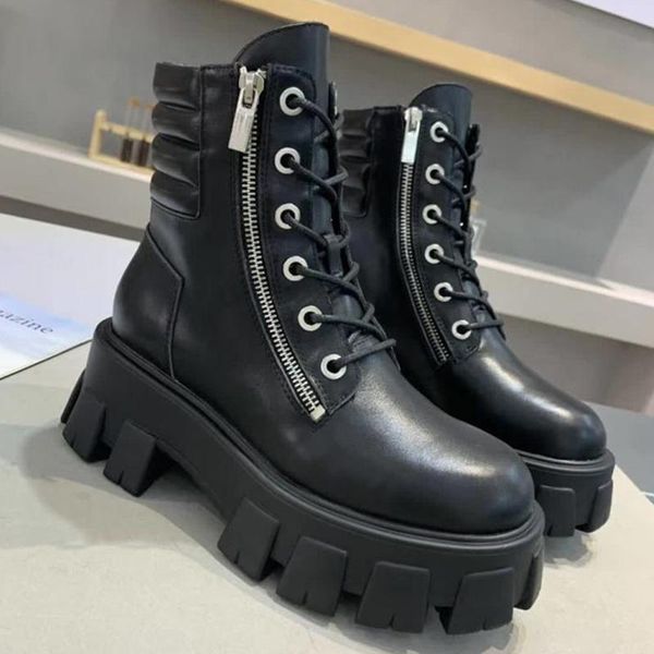 women boots thicken non-slip zip girl leather shoes boots ladies botas mujer black platform leather martin ankle
women boots thicken non-slip zip girl leather shoes boots ladies botas mujer black platform leather martin ankle