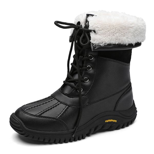 winter snow boots for women water resistant full fur lining warm boots outdoor mid calf non slip winter shoes, Black
winter snow boots for women water resistant full fur lining warm boots outdoor mid calf non slip winter shoes, Black