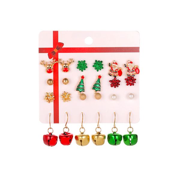 10sets/lot european christmas tree snow earrings hook alloy heart santa pearl ear drop sets women rhinestone bell gloves stud earrings sets, Golden;silver
10sets/lot european christmas tree snow earrings hook alloy heart santa pearl ear drop sets women rhinestone bell gloves stud earrings sets, Golden;silver