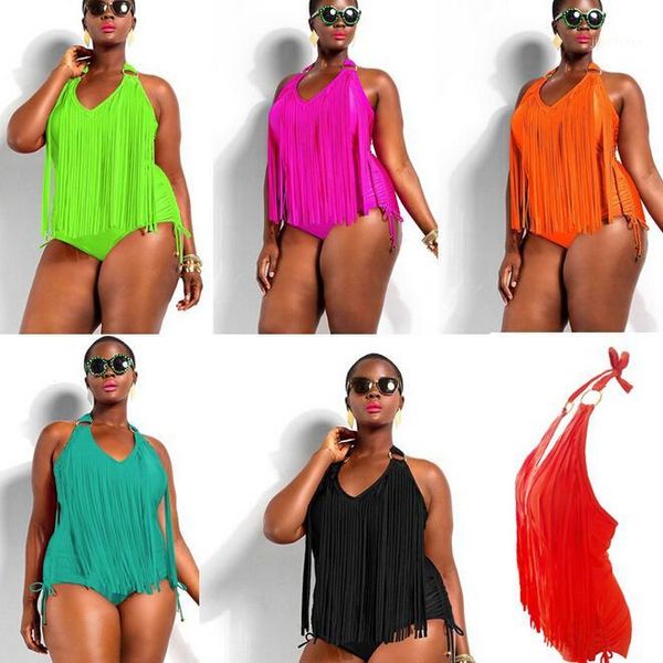 2020 new l-6xl plus size women fat swimsuit solid big tassels one piece swimwear push up strappy halter bathing suit1, White;black
2020 new l-6xl plus size women fat swimsuit solid big tassels one piece swimwear push up strappy halter bathing suit1, White;black