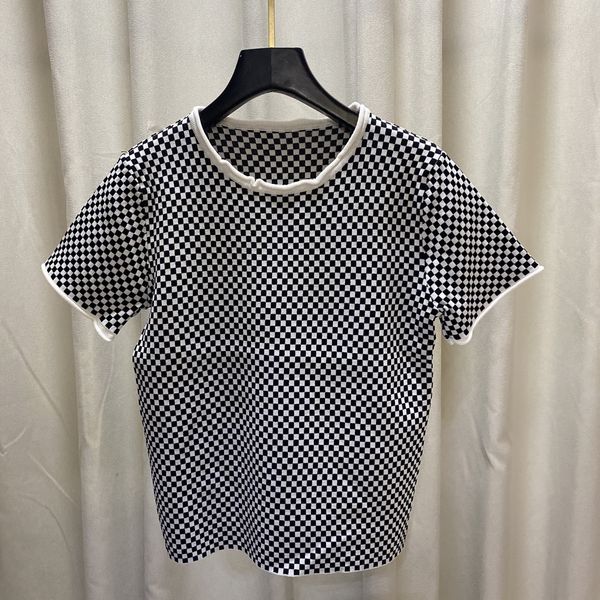 1226 2021 milan style spring summer brand same style sweater print short sleeve crew neck women clothes dl, White;black
1226 2021 milan style spring summer brand same style sweater print short sleeve crew neck women clothes dl, White;black