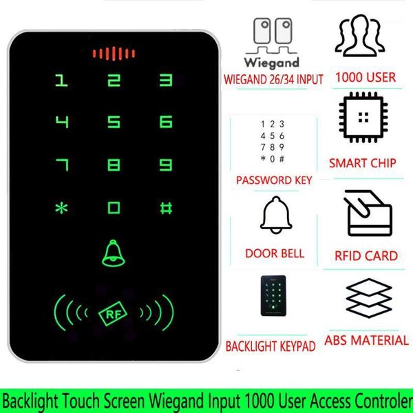 13.56mhz rfid backlight wiegand input touch screen proximity card keypad access control em mf card reader door gate lock opener1
13.56mhz rfid backlight wiegand input touch screen proximity card keypad access control em mf card reader door gate lock opener1