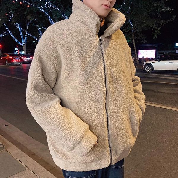 new winter parka coat men's thickened warm lamb velvet jacket windproof jacket casual loose couple, Black
new winter parka coat men's thickened warm lamb velvet jacket windproof jacket casual loose couple, Black