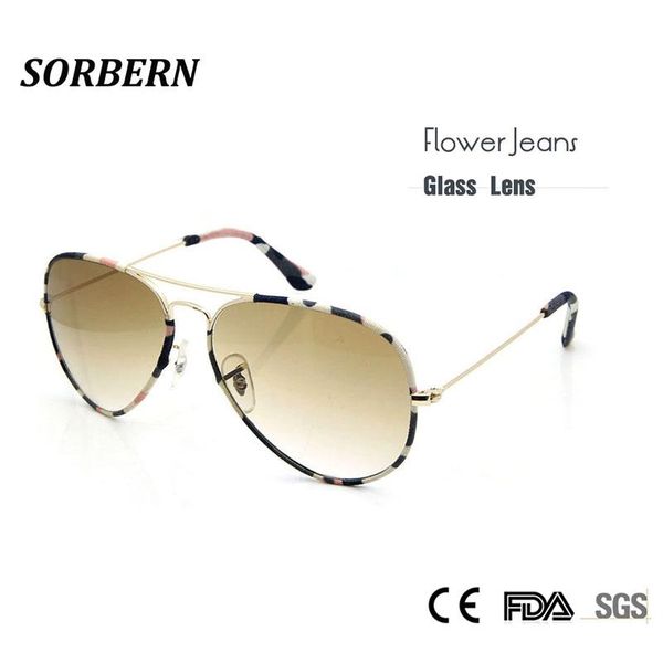 sunglasses sorbern glass lens sun glasses women's flower jeans brand designer non-scratch pilot eyewear shades uv400, White;black
sunglasses sorbern glass lens sun glasses women's flower jeans brand designer non-scratch pilot eyewear shades uv400, White;black