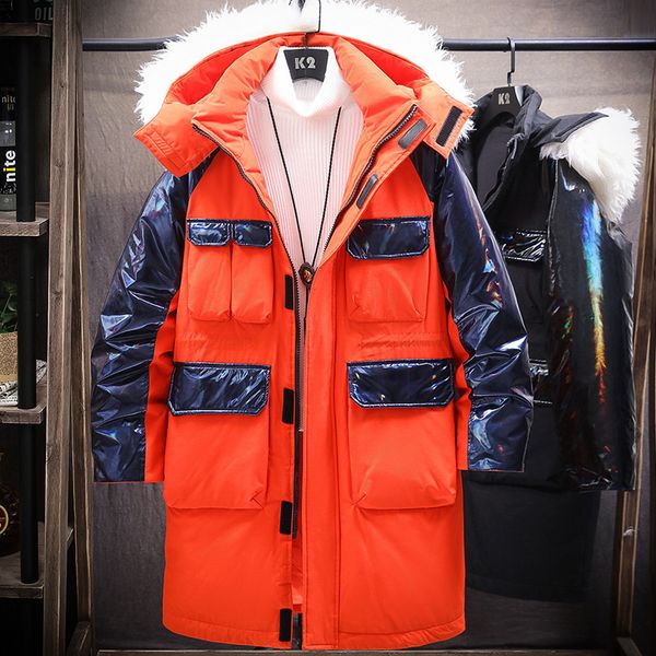 mens long down jacket men winter cargo coat patchwork windproof hip hop streetwear orange kg-68, Black
mens long down jacket men winter cargo coat patchwork windproof hip hop streetwear orange kg-68, Black