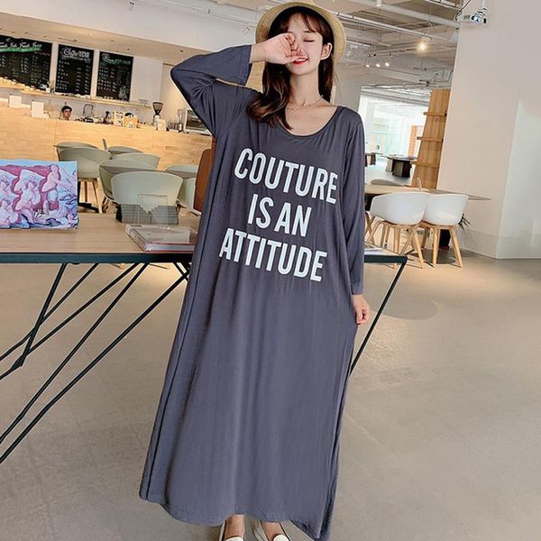 women's sleepwear autumn ladys modal basic nightgown nightie long maternity dress home pregnant night shirt loose nightwear, Black;red
women's sleepwear autumn ladys modal basic nightgown nightie long maternity dress home pregnant night shirt loose nightwear, Black;red