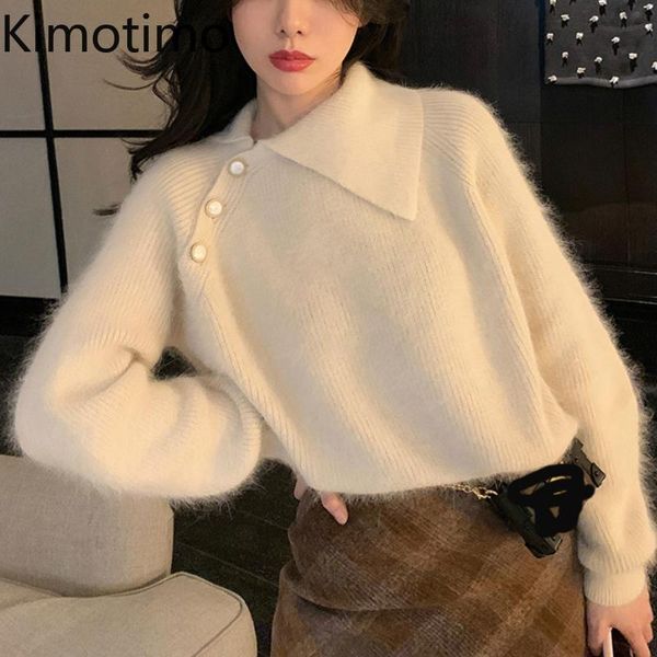 women's sweaters kimotimo elegant sweater women 2021 spring autumn green long sleeve outft korean casual knitted pullover japanese fas, White;black
women's sweaters kimotimo elegant sweater women 2021 spring autumn green long sleeve outft korean casual knitted pullover japanese fas, White;black