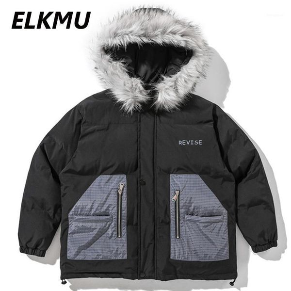 elkmu hooded fur collar parkas 2020 winter padded jacket men harajuku thick warm windbreaker coats streetwear hipster male he3521, Black
elkmu hooded fur collar parkas 2020 winter padded jacket men harajuku thick warm windbreaker coats streetwear hipster male he3521, Black