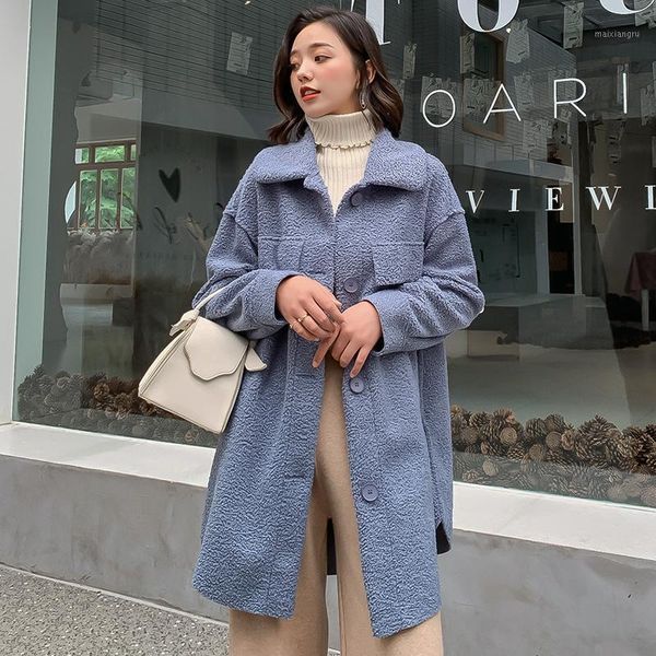 autumn winter coats women woolen coat faux lamb wool blends turn down collar cashmere coats loose female jackets1, Black
autumn winter coats women woolen coat faux lamb wool blends turn down collar cashmere coats loose female jackets1, Black