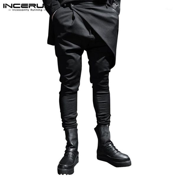 incerun fashion punk style men pants joggers button plain 2020 pockets korean irregular trousers men streetwear harem pants 5xl1, Black
incerun fashion punk style men pants joggers button plain 2020 pockets korean irregular trousers men streetwear harem pants 5xl1, Black